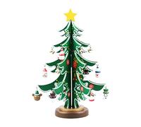Wooden Christmas Tree DIY Christmas Tree Set Creative Miniature Ornaments Festival Party Xmas Tree Table Desk Decoration for Holiday Festival Home Desk Decor Christmas Best Gift