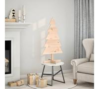 Wooden Christmas Tree for Decoration 100 cm Solid Wood Pine Berkfield Home Brown One Size