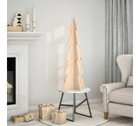 Wooden Christmas Tree for Decoration 112 cm Solid Wood Pine Berkfield Home Brown One Size