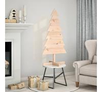 Wooden Christmas Tree for Decoration 120 cm Solid Wood Pine Berkfield Home Brown One Size