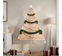 Wooden Christmas Tree for Decoration 150 cm Solid Wood Berkfield Home Brown One Size