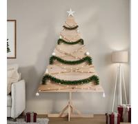 Wooden Christmas Tree for Decoration 180 cm Solid Wood Berkfield Home Brown One Size
