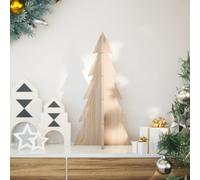 Wooden Christmas Tree for Decoration 59.5 cm Solid Wood Pine Berkfield Home Brown One Size