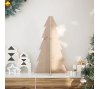 Wooden Christmas Tree for Decoration 69.5 cm Solid Wood Pine Berkfield Home Brown One Size