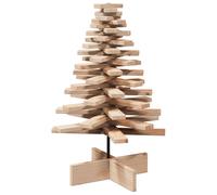 Wooden Christmas Tree for Decoration Assemble Xmas Tree Solid Wood Pine vidaXL