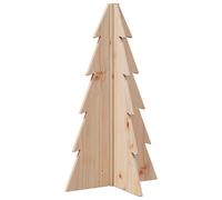 Wooden Christmas Tree for Decoration Assemble Xmas Tree Solid Wood Pine vidaXL