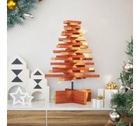 Wooden Christmas Tree for Decoration Wax Brown 60 cm Solid Wood Pine vidaXL