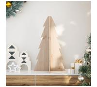 Wooden Christmas Tree Natural Pine 69.5 cm Rustic DIY Indoor Decoration Stable.