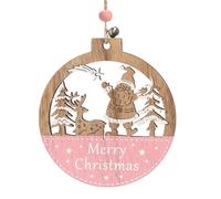 Wooden Christmas Tree Ornaments - Festive Decoration Painted - Christmas Tree Pendants - For Front Door Office Wreath Staircase Window Sill Coat Wall Garden Living Room