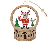 Wooden Christmas Tree Ornaments,Seasonal Decoration with LED Light | Table Decoration Ornaments,for Front Door Wreath Office Living Room Bedroom Staircase Window Sill Mantel Wall Dressing Table Nights