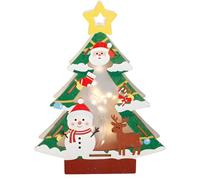 Wooden Christmas Tree Science Toy Building Supplies with LED String Light Physics Teaching Tool for School Students Kids Project Student Science Experiment