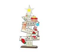 Wooden Christmas Trees - 12 Inch Farmhouse Holiday Centerpiece for Fireplace, Mantle with Festive Tabletop Display, Winter Tiered Tray Ornament for Seasonal Decor, Natural Wood, Gift Ready