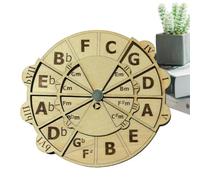 Wooden Circle of Fifths Melody Tool - Music Chord Wheel for Songwriting, Harmony Learning Device for Guitar, Wooden Musical Instrument Whel for Musicians | Chord Wheels for Composition Theory Practice