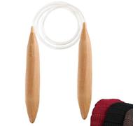 Wooden Circular Needles - 25mm Wood Chunky Needle,Circular Wooden Knitting Needles Circular Needles for Knitting,Large Knitting Needles for Chunky Knitting,for Thick Crocheted Blankets