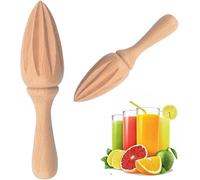 Wooden Citrus Juicer - Manual Handheld Lemon Orange Reamer with Ergonomic Grip, Durable Fruit Squeezer Tool for Home/Bar/Cafe Use, Portable Kitchen Accessories for Juicing Limes and Citrus Fruits