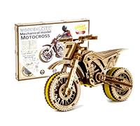 WOODEN.CITY 3D Puzzle Motocross - Wooden Model Kits for Adults, Scale 1:15 Motorbike Kit, Build Your Own Motorbike Model, Perfect Wooden Gift for Adult Enthusiasts