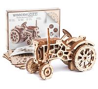 WOODEN.CITY 3D Wooden Puzzle Tractor, Mechanical Model Kit - 1:20 Scale, Models to Build for Adults, Wooden Mechanical DIY Kit, Gift Idea for Birthdays Christmas Father's Day