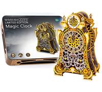 WOODEN.CITY Clock Kits Magic Limited Edition - 3D Wooden Model For Adults To Build Fun Models & Teens 14+ Antique Wall Mechanism Kit 149 Parts (LE-010)