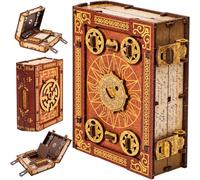 WOODEN.CITY Magic Escape Book Puzzle Box, DIY Wooden Escape Room Brain Teaser, 3D Puzzles for Adults