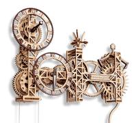 Wooden.City Steampunk Wall Clock - DIY 3D Wooden Puzzle, Mechanical Model with Pendulum Mechanism, 269 Pieces, Ideal for Crafters and Vintage Lovers, Decorative Clock