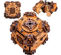 WOODEN.CITY Tesseract's Secret - Wooden 3D Puzzle Box for Adults - DIY Mechanical Brain Teaser Kit - Escape Room in a Box - Unique Gift Idea for Puzzle Lovers, Thinkers, and Craft Enthusiasts