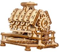 WOODEN CITY® V8 Engine, V8 Engine, Wooden Model Kit, 3D Wooden Puzzle,...