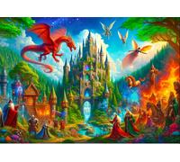 WOODEN.CITY Enchanted Tales: Wooden Jigsaw Puzzles for Adults, 1000 Pieces Set with 100 Whimsies, Unique Puzzles for Adults - Premium Quality Wooden Jigsaws