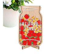 Wooden Classroom Reward Jar - Interactive Motivation Tools Visual Management Tool | Fun Motivation Home Kindergarten School Bedtime Reading Learning Rituals Cleanliness