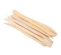 Wooden Clay Carving Modeling Tool Set, Handmade Pottery Sculpture Tools with 10 Different Shapes for Polymer Clay Projects