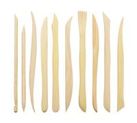 Wooden Clay Sculpting Tools (10 Pack) - 14.4-16cm / 5.67-6.3 inches - Ceramic/Polymer Clay Modelling Set - Double-Ended Pottery Tools for Carving, Shaping, Embossing, Sculpting, Smoothing