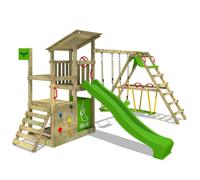 Wooden climbing frame FATMOOSE FruityForest - Surfswing with slide and sandpit