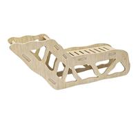 Wooden Climbing Ladder for Hamsters, Natural Wood, Hamster Hideout, Hamster Tunnel, Encourages Exploration, Helps Lower Stress, for Cage Setup, 12 x 4.7 x 2.8 in, 30.5 x 12 x 7.2 cm