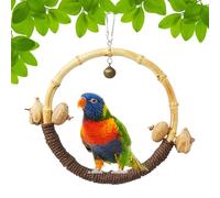 Wooden Climbing Stan - Bird Cage Perch, Parrot Swing Bridge, Hanging Play Gym Set | Durablee Avian Entertainment Equipment For Cockatiels Budgies Lovebirds Parrots Exercise Balance Chewing