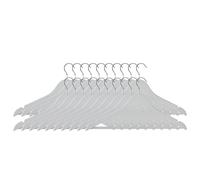 Orsina Set Of 20 Matte White Clothes Hangers, Durable Plastic Hangers With Notches And Rotating Hooks,