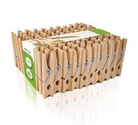 Wooden Clothes Pegs A00154025 Birch Wood 45 mm Pack of 100 Natural