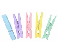 Wooden Clothes Pegs Pastel Colours 2.5 cm 50 p