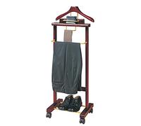 Wooden Clothes Rack - Wardrobe Valet Stand Garment Organizer for Hotels, Dormitories, and Offices