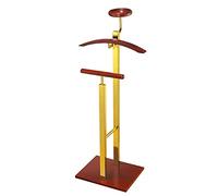 Wooden Clothes Rack - Wardrobe Valet Stand Garment Organizer for Hotels, Dormitories, and Offices