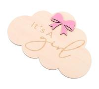 Wooden Cloud Baby Announcement Sign for Newborn Photo Props | Birth Milestone Marker, Rustic Nursery Decor Accent, Party Display Piece for Boys and Girls