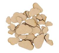 Wooden Clouds S1 Multiple Sizes - MDF Craft Shape Blank Decoration Embellishments Laser Cut DoodleTech (Size: 70mm / Pack: 10)