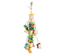 Wooden cluster bird toy with paper rope Duvoplus Groovy