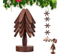 Wooden Coaster Set for Tree Art, Bamboo Pot Coaster Set, Foldable Coasters Tree, Wooden Coasters, Walnut Insulation Mat Mats (B-Walnut-4 Coasters)