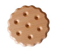 Wooden Coasters - Cute Base, Wooden Cookie Placemat, Brown Cracker Coaster | Protection for Tea and Coffee on the Farm, Against