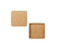 Wooden Coasters, Non-slip Insulation Coasters, Retro Style Coasters, Beech Black Walnut, Dining Table Tea And Coffee Protection Pads (A 4pcs)