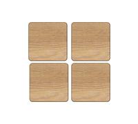 Wooden Coasters Square Set of 4 Natural Wood Premium Drinks Coasters House Gift