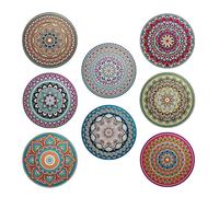 Wooden Coasters - Wood 10cm | Drink Coasters with Coasters for Coffee Tables, Heat Protection, and Kitchen Decoration, Elegant Protection, Family Friends, Office Entertainment, Party