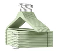 Wooden Coat Hangers, Green / 20