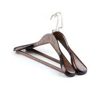 Wooden Coat Hangers Thickened Suit Coat Hanger Solid-Wood Clothes Wide Shoulder Seamless Household Support Wooden(Color 5)