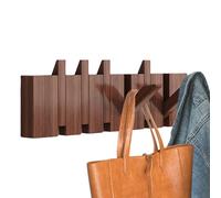 Wooden Coat Hook Rack - Piano Inspired Wall Hanger, Artistic Entryway Organizer | Modern Wall Mount Storage for Clothes Accessories Hats Bags Umbrella Holder