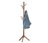Wooden Coat Rack - Solid Wood 67.72x14.96in, Freestandiing Coat Stand With 8 Hooks, Stable Clothes Tree, Simples Hat Hanger | Entryway Bedroom Hallway Apartment Office Living Room Accessory